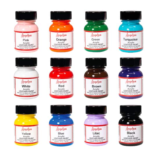 Angelus&#xAE; Best Sellers 12 Color Acrylic Leather Paint Best Sellers Kit